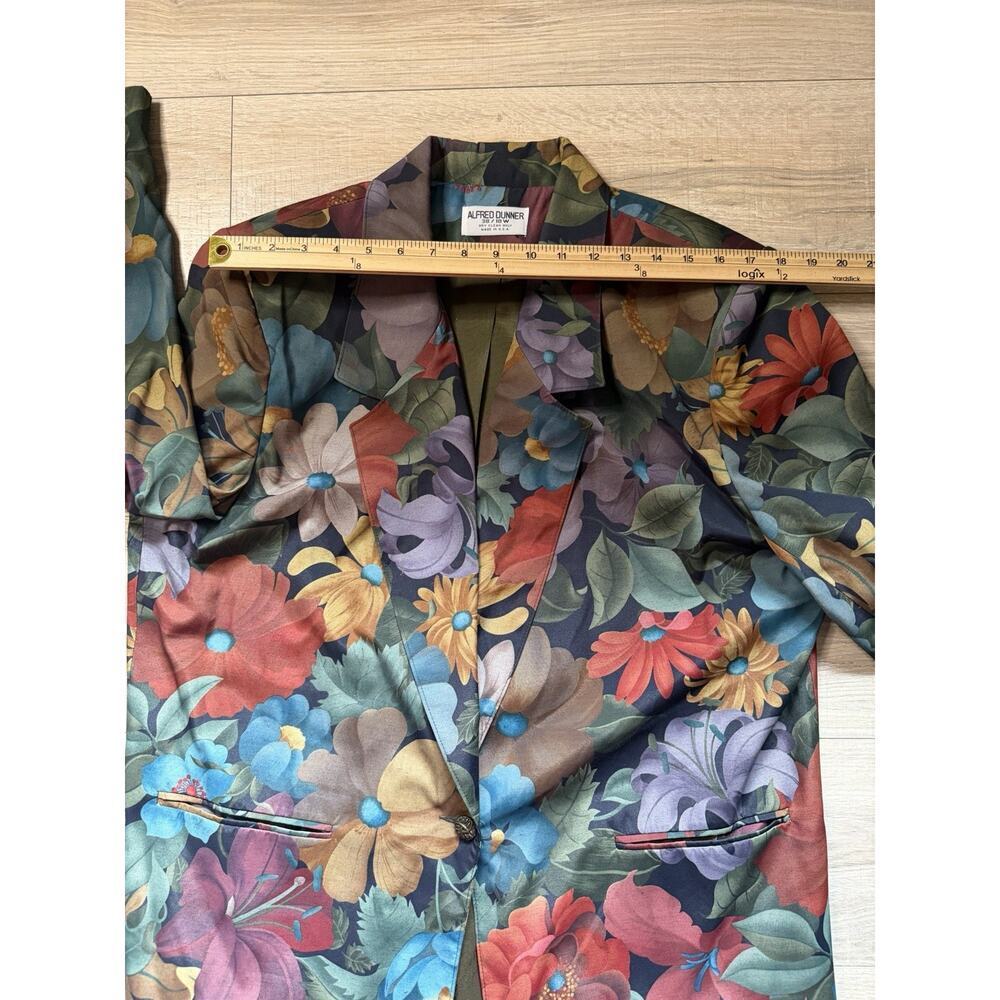 Alfred Dunner 18W Floral Blazer Jewel Tone Jacket - Picture 6 of 8